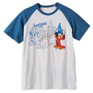NWT Disney Fantasia Mickey Raglan Tee - White, Blue, Red